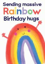 Rainbow Birthday Hugs Card. created by Rainbow Bee Creations