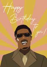 Stevie Wonder Sunshine Happy Birthday Card created by Stephanie's Sketches