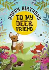 My Deer Woodland Friend Birthday Card created by HelenFaerieArt