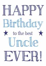 Cute blue Happy Birthday card for Uncle created by Hello Fridays Studio