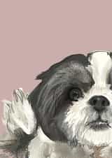 Shih Tzu  card  1001 created by Higgledy Ink Illustration