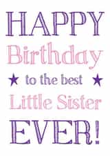 happy birthday little sister created by Hello Fridays Studio