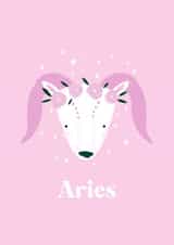 Aries starsign birthday card created by Duchess Plum