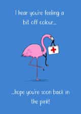 Get Well Soon Flamingo card created by Maddy Bennett