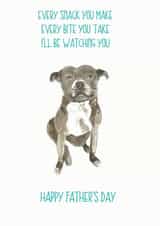 Gorgeous Staffy father's day card big grey house hippo created by Sarah Maddox