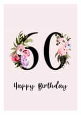 Floral 60th Birthday Card created by Betty & Nell