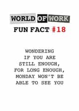 World of Work Fun Fact #18 created by Tilly From The Tuck Shop