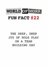 World of Work Fun Fact #22 created by Tilly From The Tuck Shop