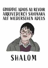 Leaving Shalom Friday Night Dinner Card created by Amysimplycreates