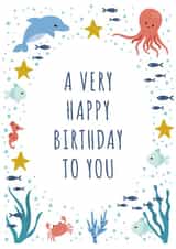 Under the Sea birthday card created by Kampai Designs