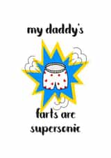 Supersonic Daddy Farts, Birthday Card created by Chibi Chi Designs