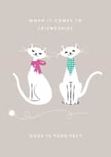 Les Chats friendship card created by Kampai Designs