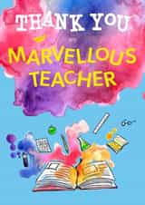 Thank you my marvellous teacher card created by Dani Verbeeten