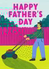 Contemporary Father's Day Card - Dad - Lawnmower - Happy Father's Day created by Catalina Williams