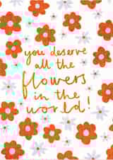 Congratulations Retro Floral Card created by Sisterfox Studio