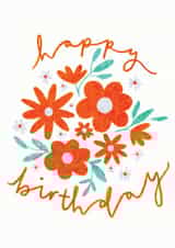 Retrol Floral Birthday Card created by Sisterfox Studio