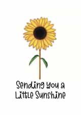 Sending you a little Sunshine sunflower card created by quirkylatinaco