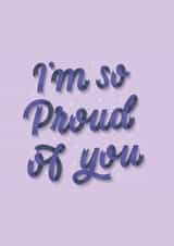 I'm so proud of you card created by Kamilla writes letters