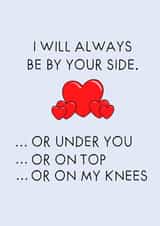 By your side, cheeky love card created by Anxious Skribbles