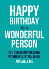 Cheeky wonderful person birthday card created by See-saw Cards
