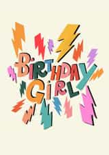 Lightning Bolts - Modern - For Her - Birthday Card created by Kate Fox