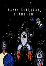 Birthday rocket for grandson created by Jasmine Violet