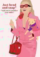 Legally Blonde, bend and snap birthday card created by Jamie Lindsay