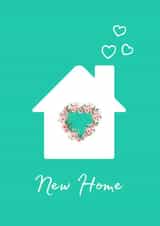 Heart Wreath New Home Card created by Julia Cafferkey