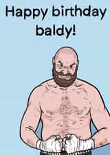 Boxing baldy birthday card created by sunnygeffin
