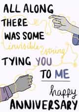 Invisible String Anniversary Card created by Ria Wood