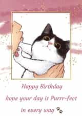 The Purrr-fect birthday card from the cat created by Doodle Cards