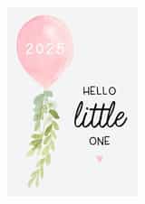 New Baby Girl 2025 Pink Balloon Card created by Betty & Nell
