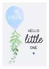 New Baby Boy 2026 Blue Balloon Card created by Betty & Nell