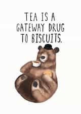 Tea and Biscuit Loving Bear Card created by JOLLY AWESOME