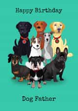 Happy Birthday Dog Father created by Doodle Dot Design Co
