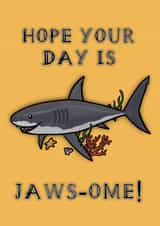 Jaws-ome Shark Birthday Card created by Drawing Loft