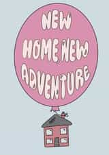 Cute UP New Home Card - Balloon House - New Home New Adventure created by Cards by Becky