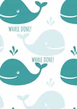 Is it whale done or well done?! Congratulations Card created by Sand and Seagull