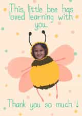 Personalised Thank You Photo Card created by Lisa Wardle - Little Bee, Thank you teacher Card