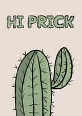 Hi Prick - Hello - Cactus - Funny Greeting - For Friend, Brother or Sister created by smudge digital