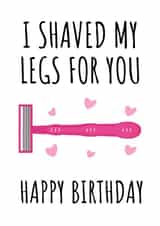 Birthday Shaved Legs created by Rock & Rose Creative