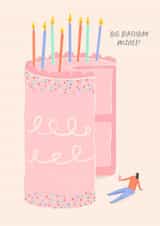 Big Birthday Wishes Cake Card created by Inku Goods