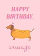 Happy Birthday, Sausage Dog Card created by Milly Hall