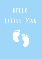 Hello Little Man - New Baby Boy Card 1001 created by A Bee's Designs