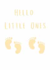 Hello Little Ones - New Baby Twins Card created by A Bee's Designs