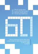 Happy Birthday Dad 60th Crossword Puzzle created by Ultimate Quest