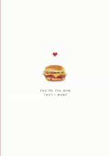 Punny Burger Valentines card created by Sage Goodwin Illustrations