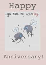 You make my heart fly, Anniversary Card created by Orla Catherall