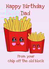 French Fries Birthday Card for Dad created by Cutie McHootie 