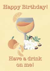 Orange Gin Birthday Card created by AcePop Designs